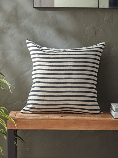 Black & White Striped Cushion Cover