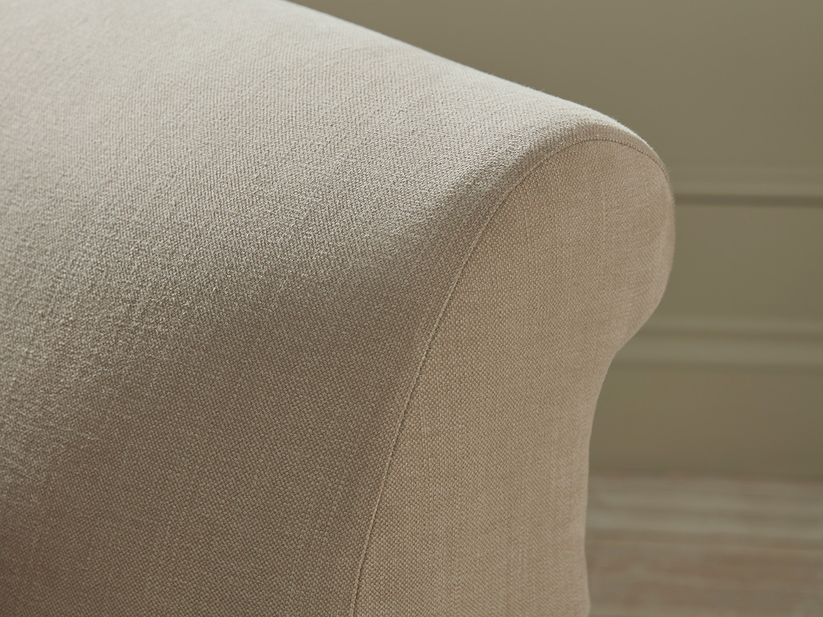 Product photograph of Reine Loveseat White Luxury Linen from Cox and Cox.