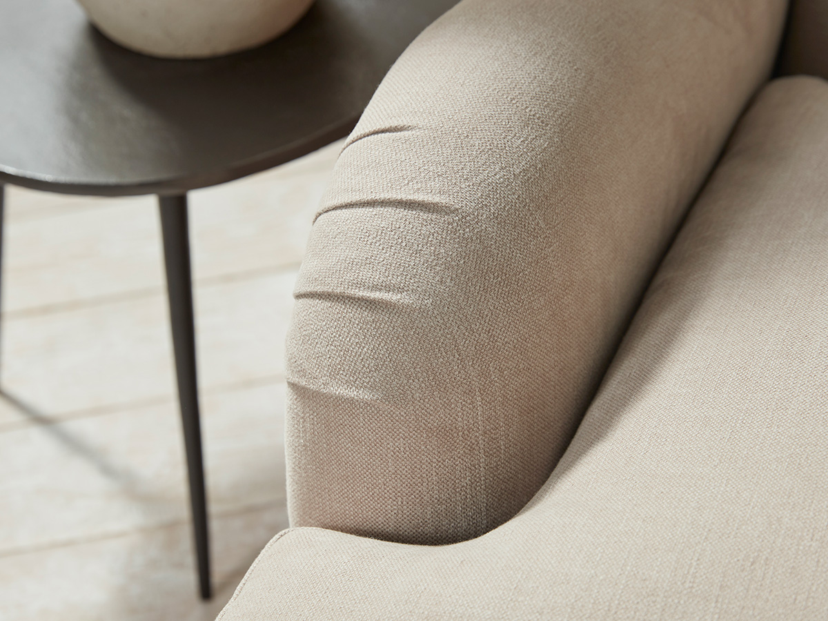 Product photograph of Reine Loveseat Tan Leather from Cox and Cox.