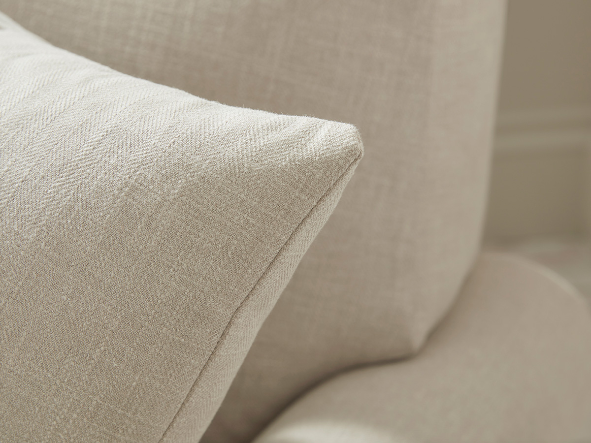 Product photograph of Visby Armchair Pewter Cotton Linen from Cox and Cox.