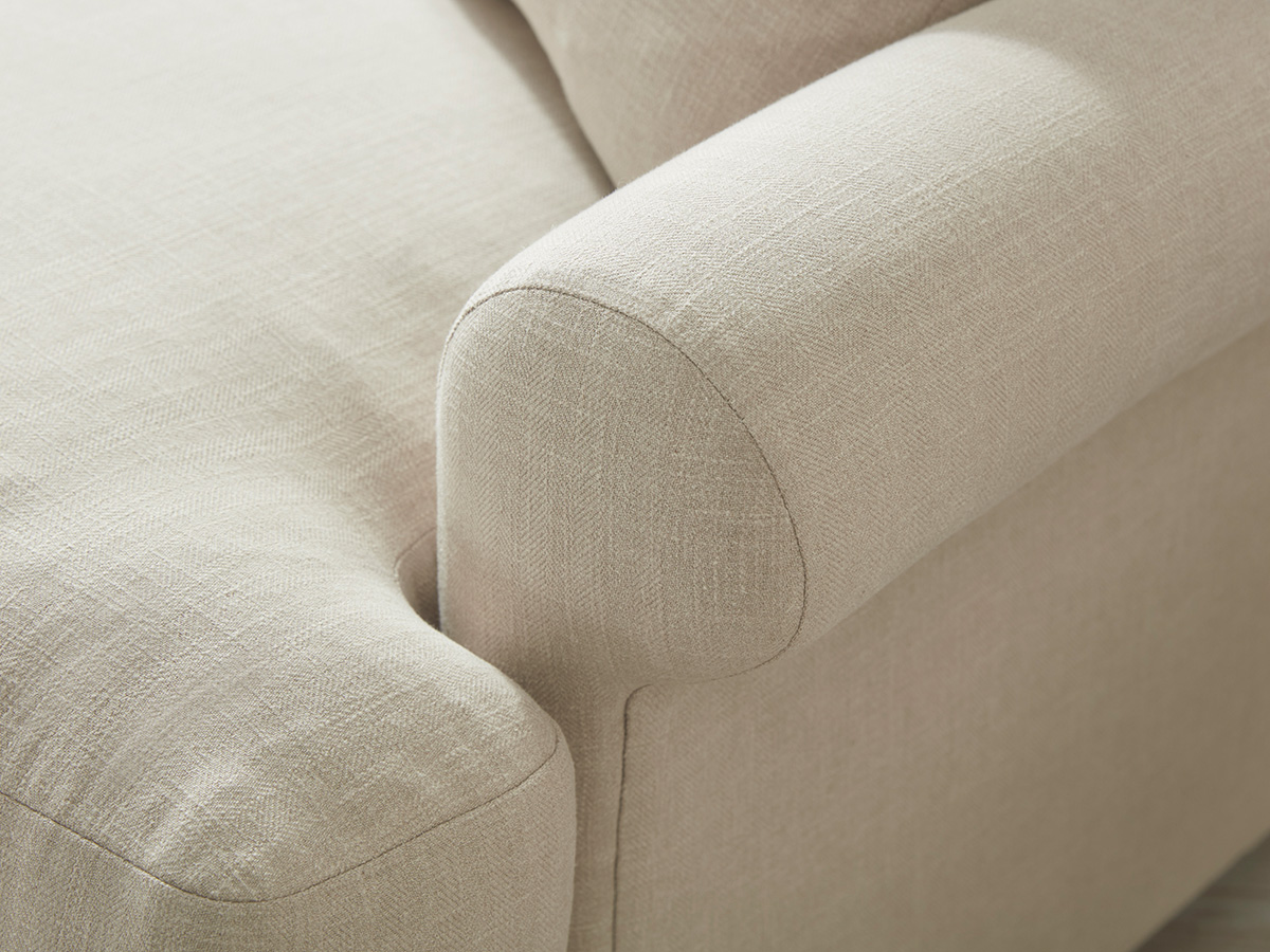 Product photograph of Visby Armchair Ochre Cotton Linen from Cox and Cox.