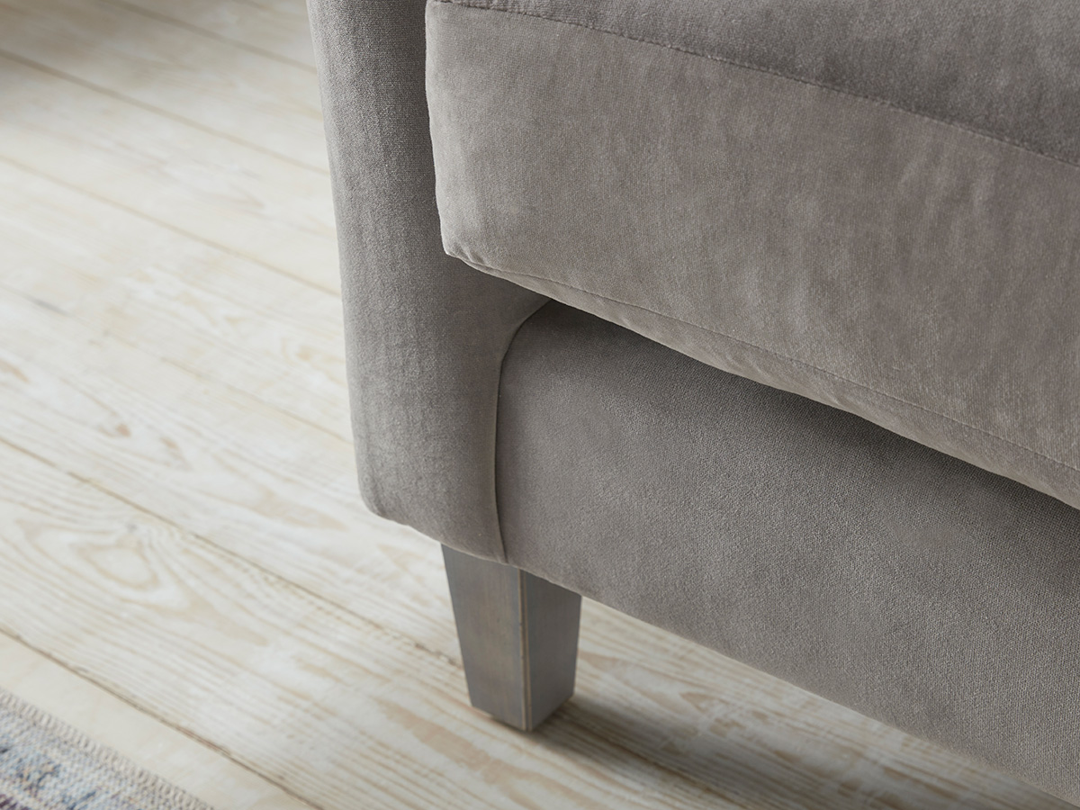 Product photograph of Dinan Loveseat Smoke Cotton Linen from Cox and Cox.