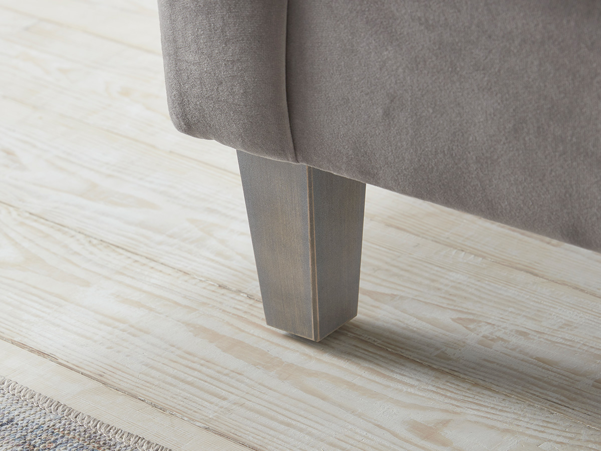 Product photograph of Dinan Loveseat Slate Blue Herringbone from Cox and Cox.