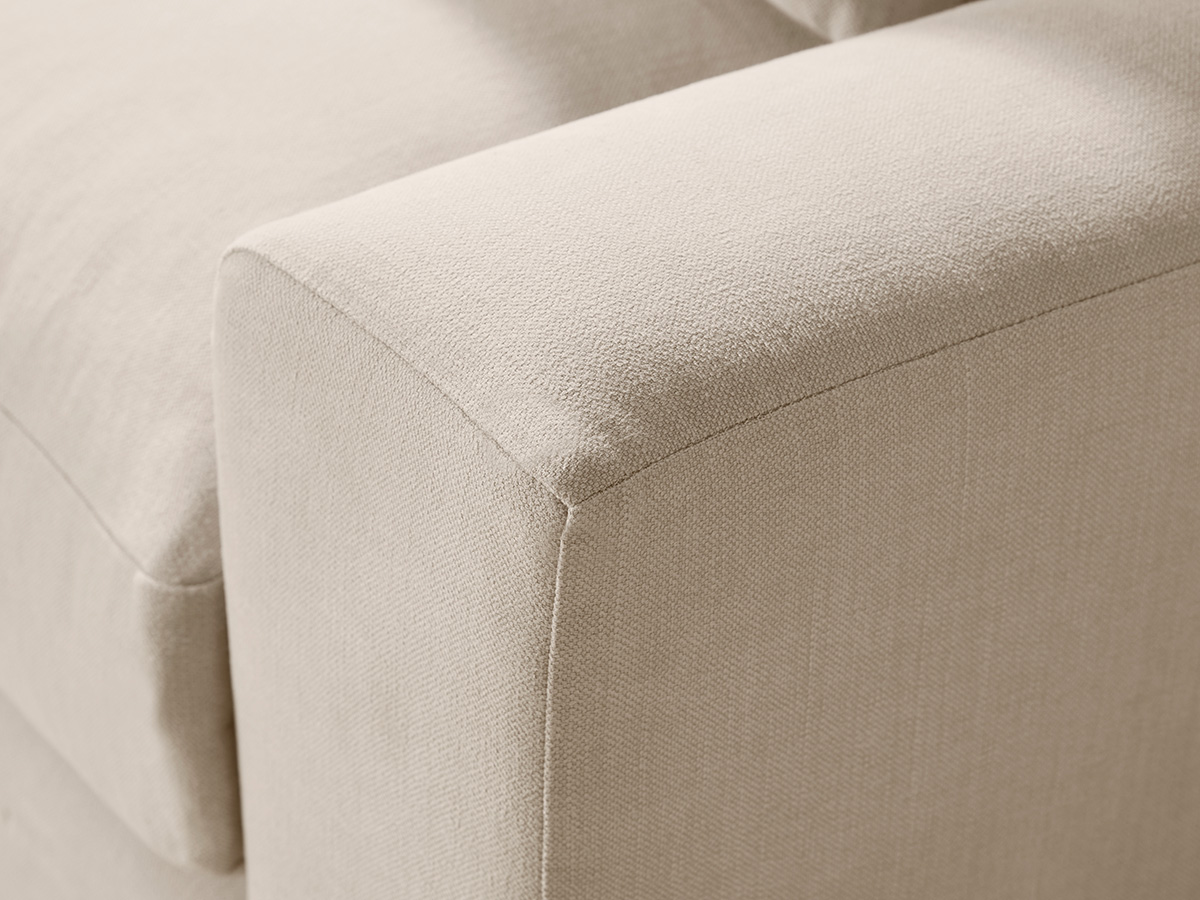 Product photograph of Lyon Three Seater Sofa White Luxury Linen from Cox and Cox.