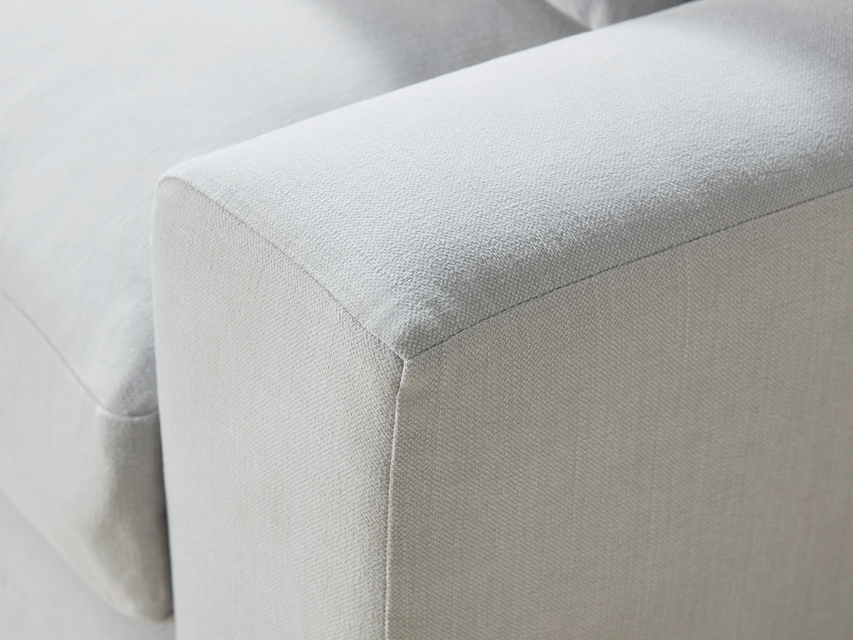 Product photograph of Lyon Chaise Right Hand Sofa Dove Velvet from Cox and Cox.