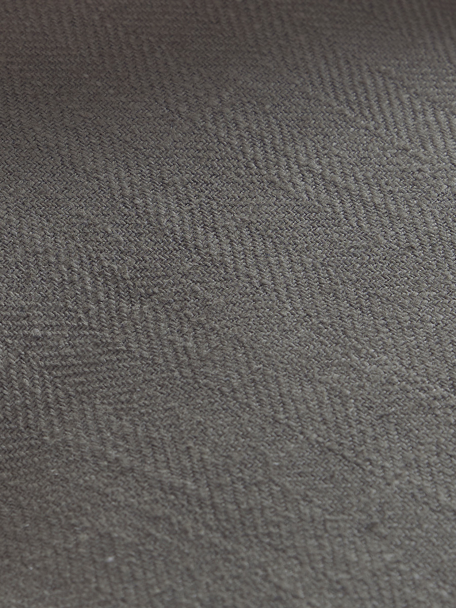 Photo of Lulea ottoman – slate blue herringbone