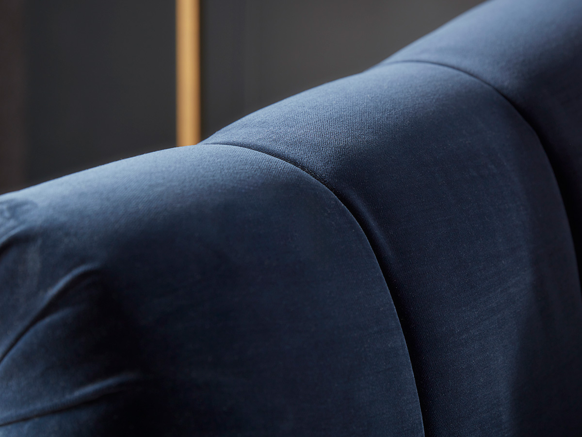 Product photograph of Kemi Two Seater Sofa - Pebble Blue Cotton Linen from Cox and Cox.