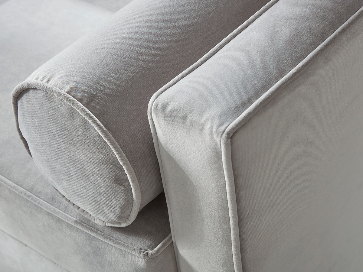 Product photograph of Toulon Loveseat Grey Leather from Cox and Cox.