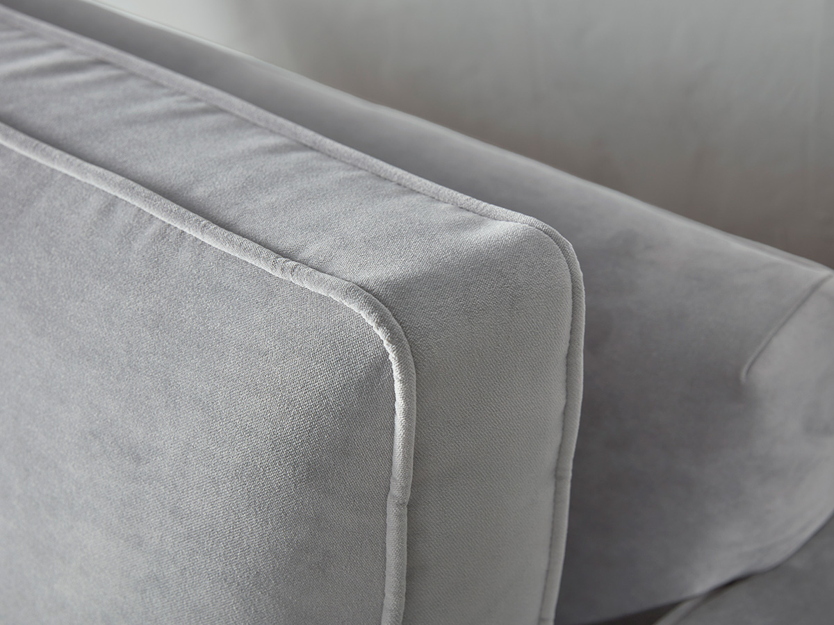 Product photograph of Toulon Loveseat Midnight Blue Cotton Stripe from Cox and Cox.