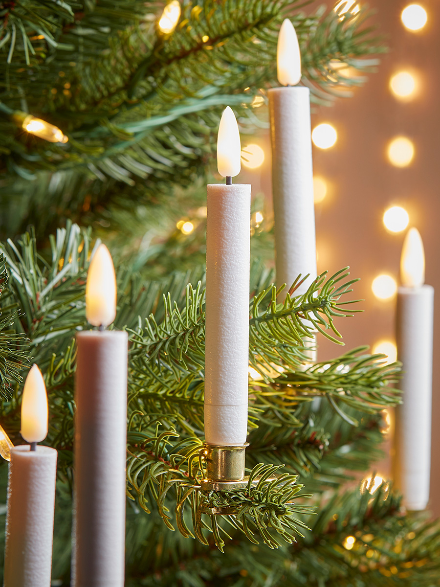 Product photograph of Ten Remote Control Candle Tree Lights from Cox and Cox.