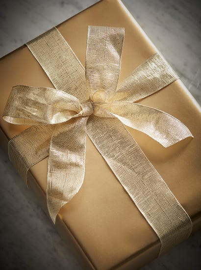 Metallic Wired Ribbon - Gold