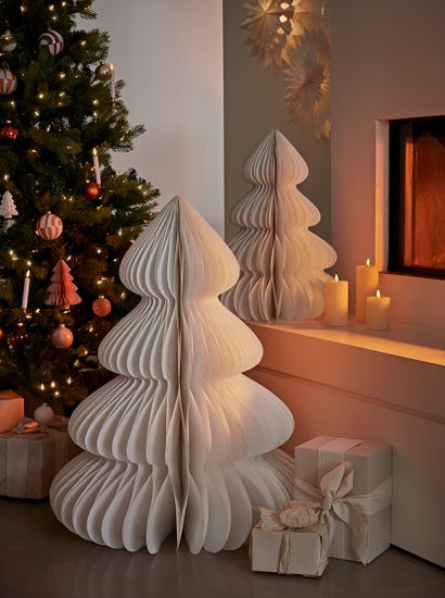 Supersized Honeycomb Paper Tree - Cream