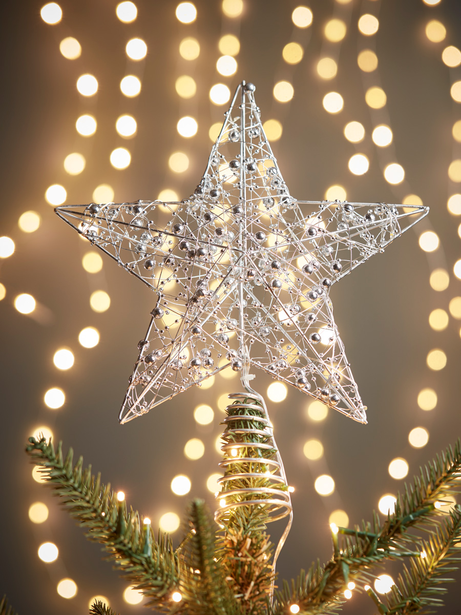Product photograph of Three Star Silhouette Neon String Lights from Cox and Cox.