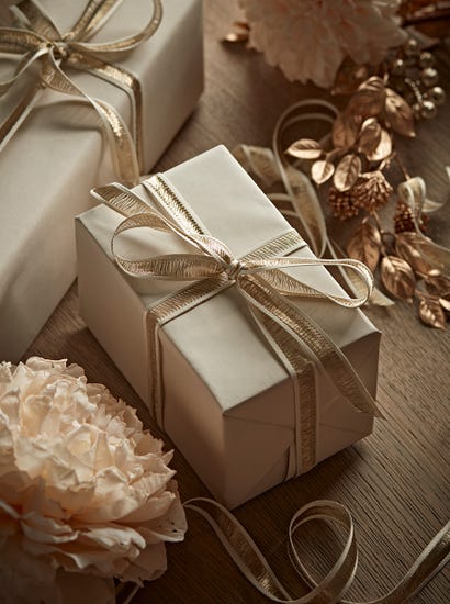 Metallic Curling Ribbon - Cream