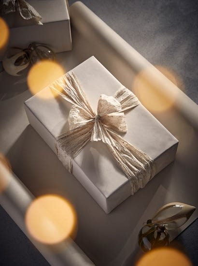 Cream Sugar Cane Wrapping Paper - 10m