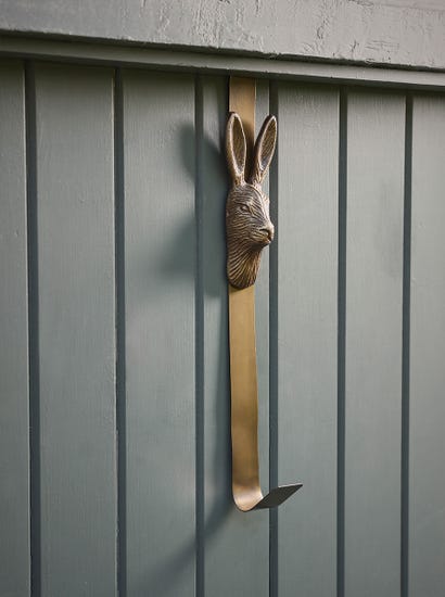 Brass Hare Wreath Hanger