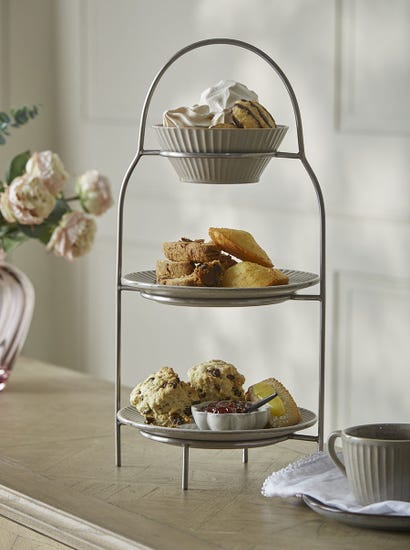 Three Tiered Cake Stand - Nickel