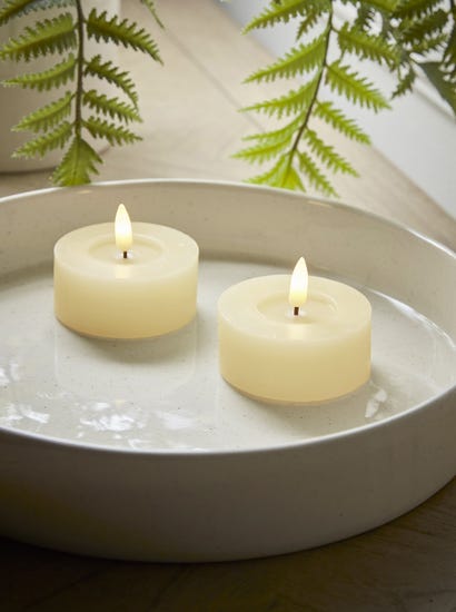 Two LED Faux Candles - Low