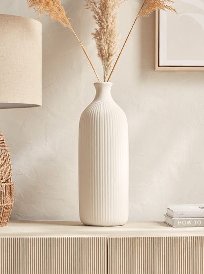 White Lara Vase - Tall