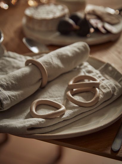 Four Abstract Napkin Rings