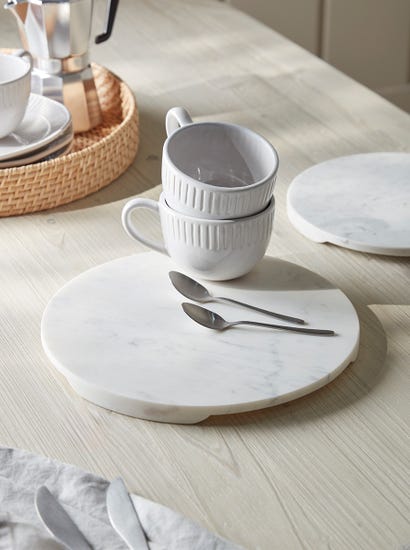 Round Marble Serving Board