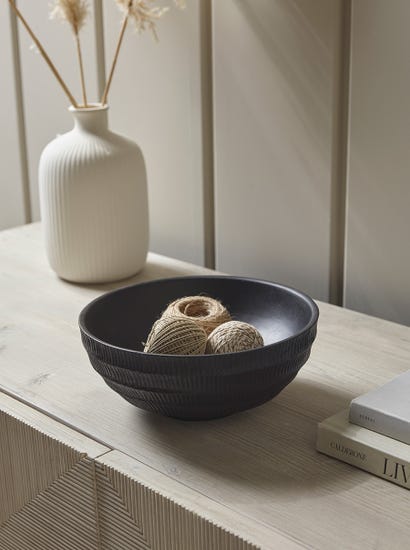 Etched Mango Wood Bowl - Large