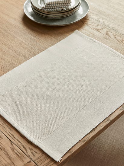 Four Cotton Placemats - Natural