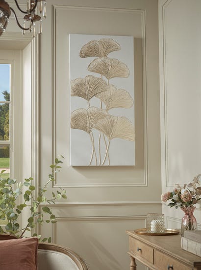 Golden Gingko Leaf Canvas