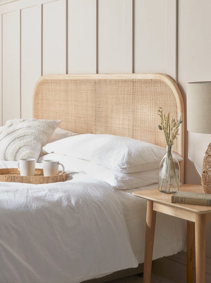 Double Wicker Headboard