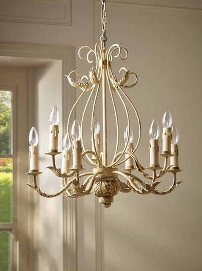 Nine Arm Leaf Chandelier