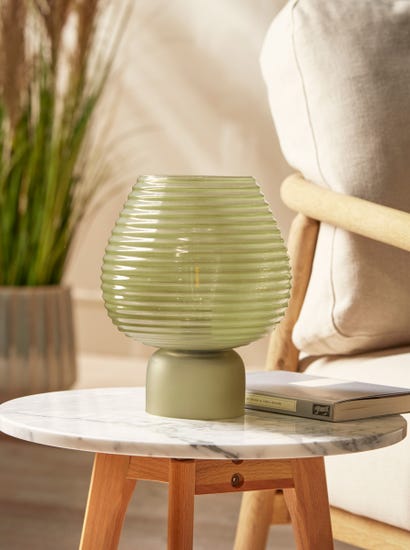 Ribbed Round LED Lamp - Neutral