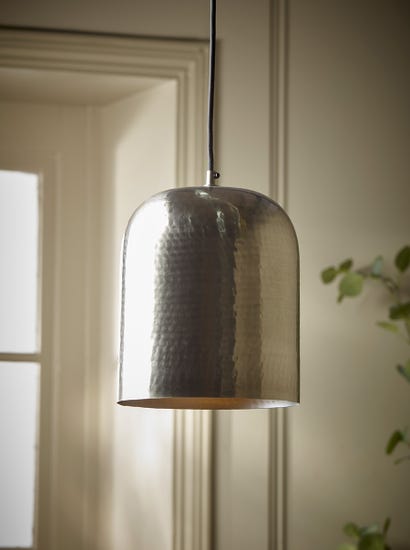Hammered Antique Brass Pendant