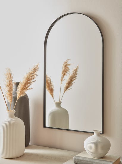 Arched Wall Mirror - Black
