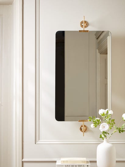 Brass Portrait Mirror - Large