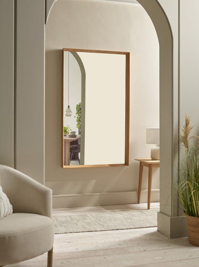 Oak Deep Framed Mirror - Oversized