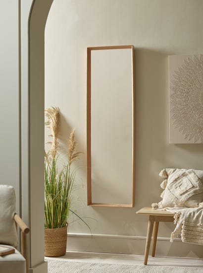 Oak Deep Framed Mirror - Full Length