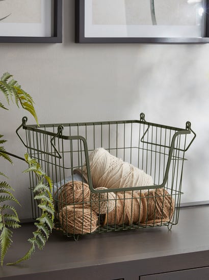 Olive Wire Storage Basket - Large