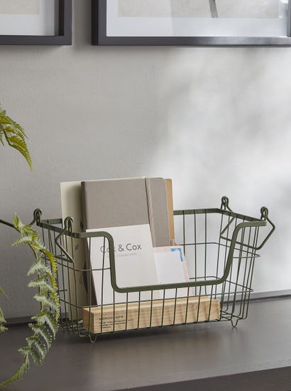 Olive Wire Storage Basket - Small