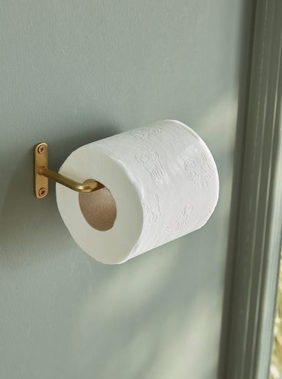 Hammered Brass Loo Roll Holder