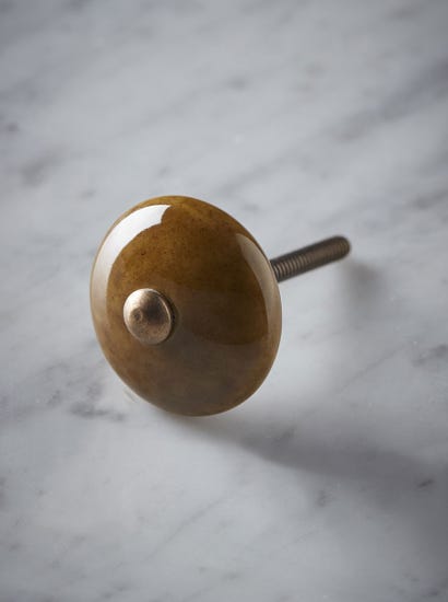 Ceramic Round Knob - Ochre