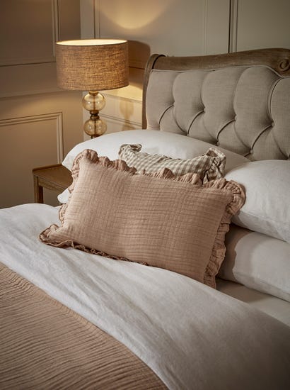 Ruffle Linen Cushion Cover