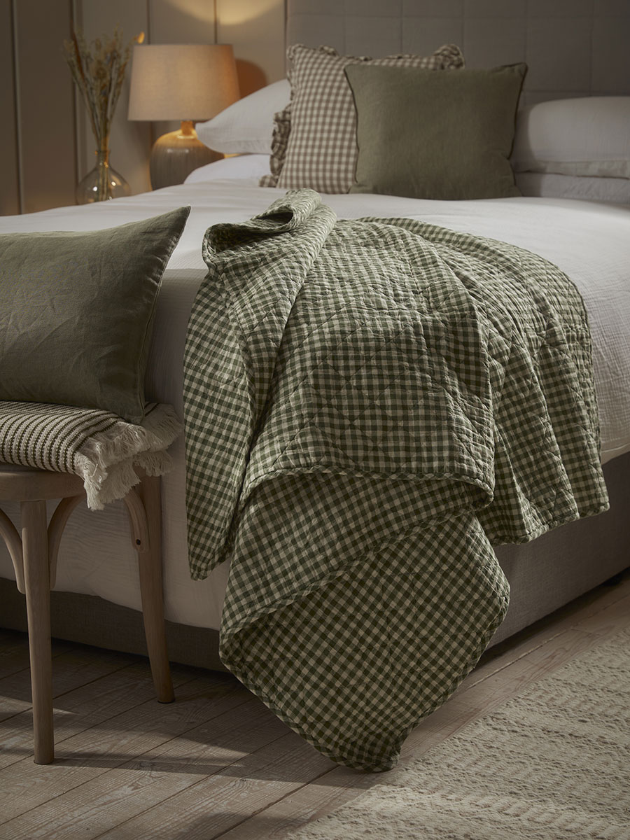 Product photograph of Bexly Quilted Throw from Cox and Cox