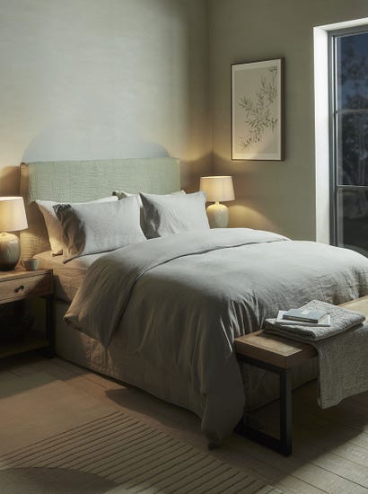Luxury Linen King Duvet Cover - Dove Grey