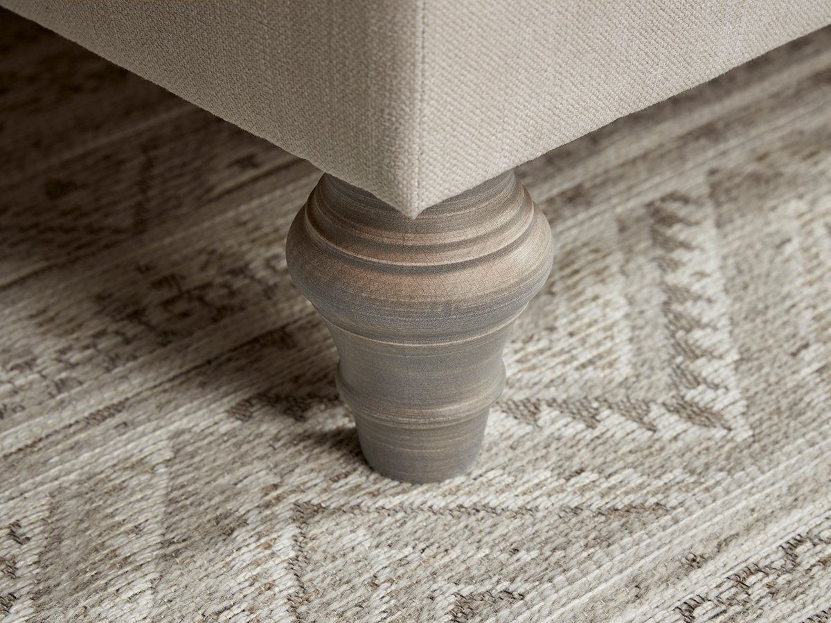 Product photograph of Square Coffee Table Ottoman Seashell Opulent Cotton Velvet from Cox and Cox.
