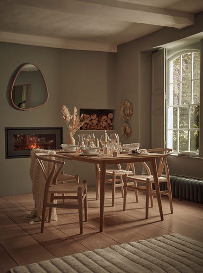 Chevron Oak Dining Table