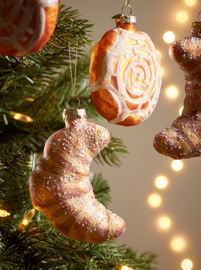 Four Tasty Pastry Glass Baubles