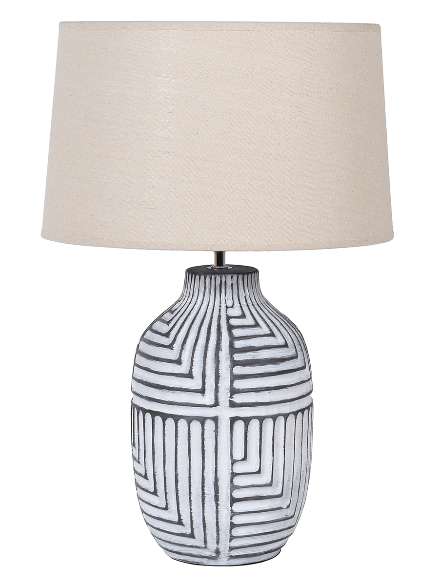 Product photograph of Textured Abstract Table Lamp from Cox and Cox.