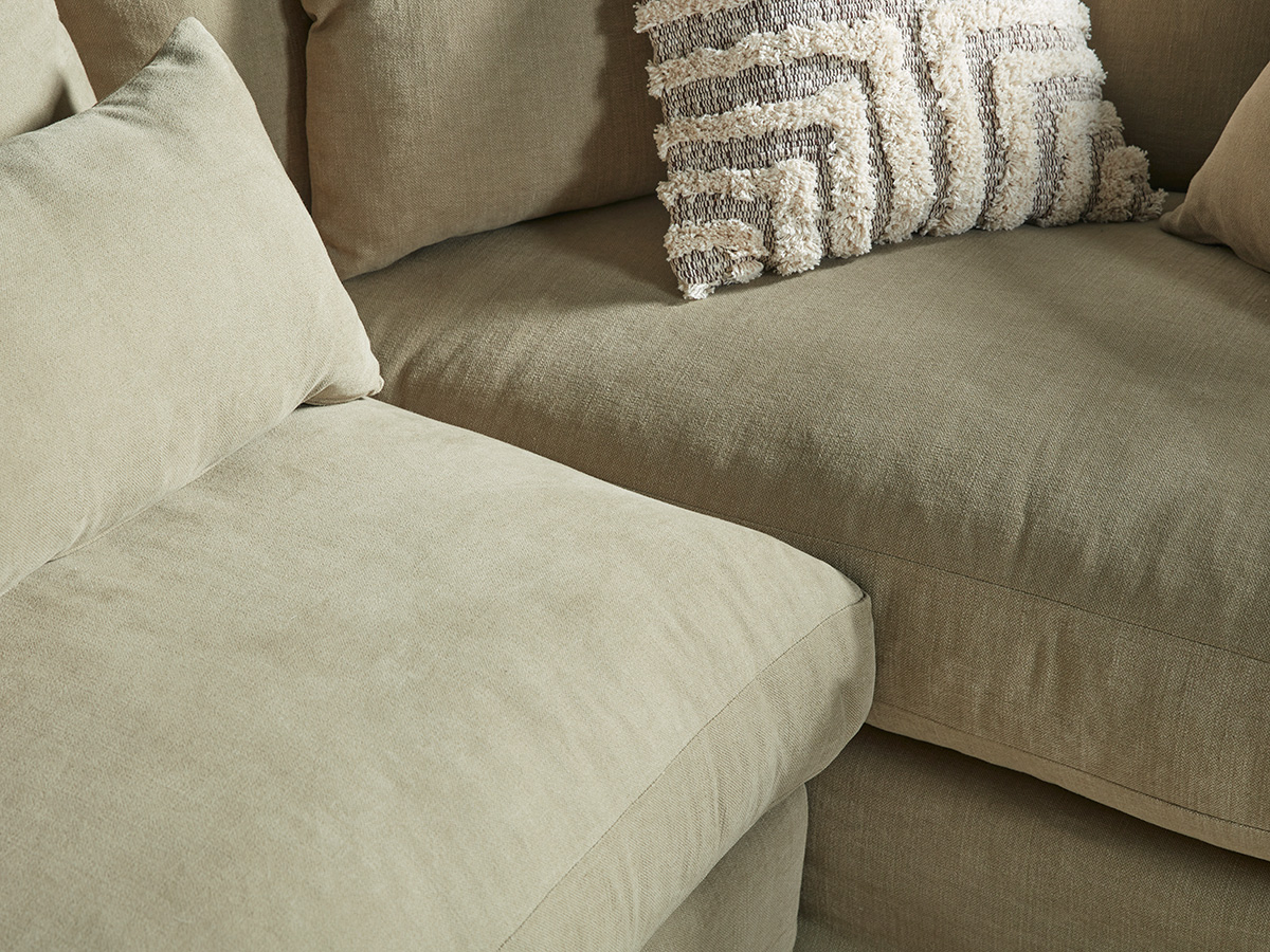 Product photograph of Colmar Corner Sofa - Left Hand Facing - Natural Luxury Linen from Cox and Cox.