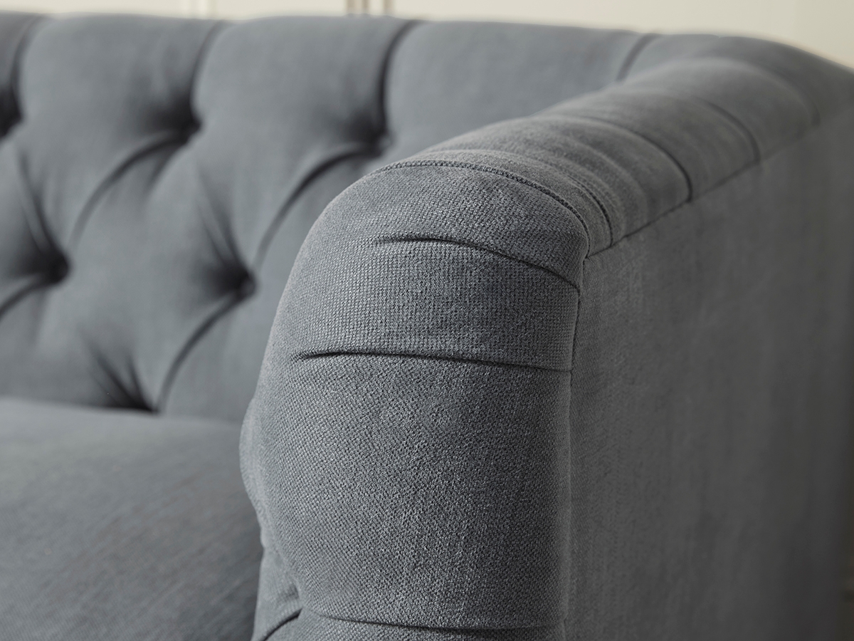 Product photograph of Sarnia Corner Sofa Grey Leather from Cox and Cox.