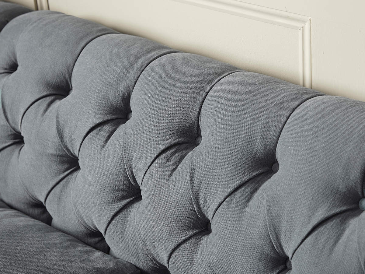 Product photograph of Sarnia Corner Sofa Grey Leather from Cox and Cox.
